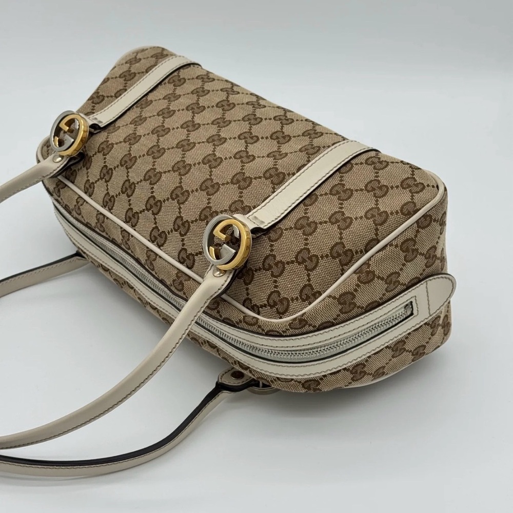Vintage Gucci Twins Boston GG Canvas Shoulder Bag - Picture 4 of 10